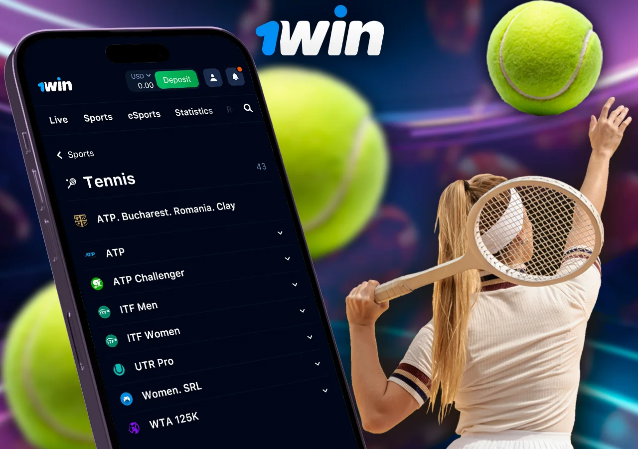 1Win provides competitive odds for tennis betting fans